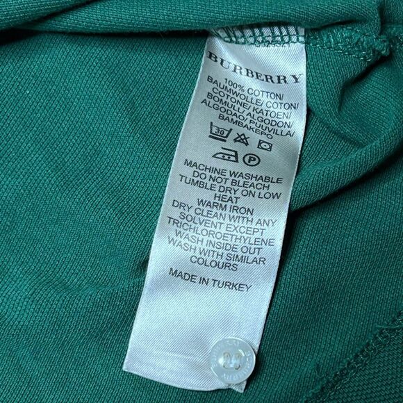 Y2K Burberry Green Polo Shirt Men’s Medium - Picture 7 of 7